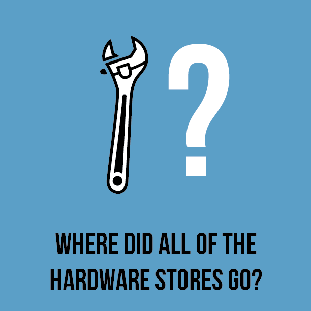 Where did all of the hardware stores go?